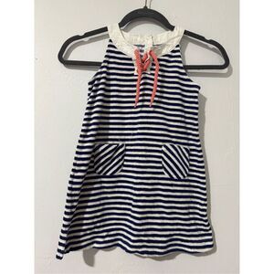 Janie and Jack navy and white striped dress 5